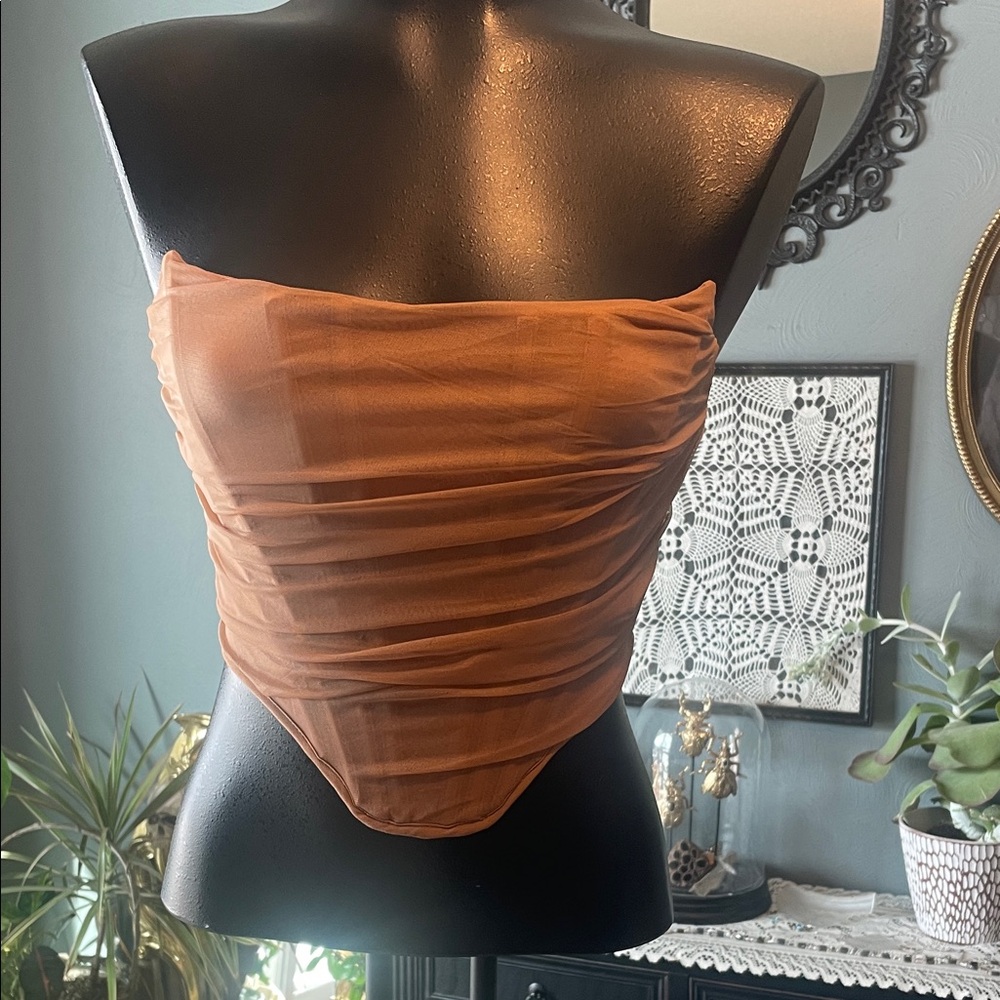Superdown Rust Crop Top - image 1